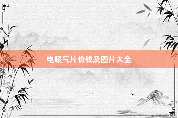 电暖气片价钱及图片大全